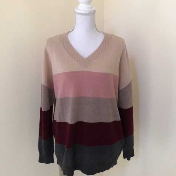 NWT! CASHMERE by charter club large blush sweater